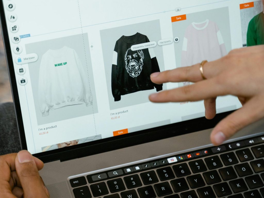 E-commerce product grid design for local business